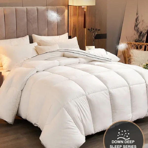 Piumino da letto in oca bianca al 95% Piumino super king size Lussuoso trapunta in piuma d'oca e piumino Anti allergeni Trapunta in fibra cava ultra rimbalzo 1