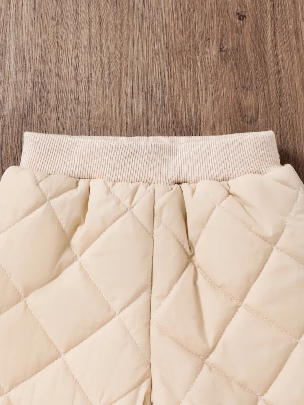 Autunno e inverno pantaloni da bambino maschili di colore chiaro elastico in vita stile a quadri con diamanti bello tutto più pantaloni spessi in pile 3