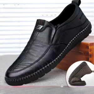 Mocassini in pelle da uomo antiscivolo appartamenti da passeggio traspiranti slip on da esterno scarpe casual per scarpe da ginnastica da guida per ufficio da lavoro maschile2 1