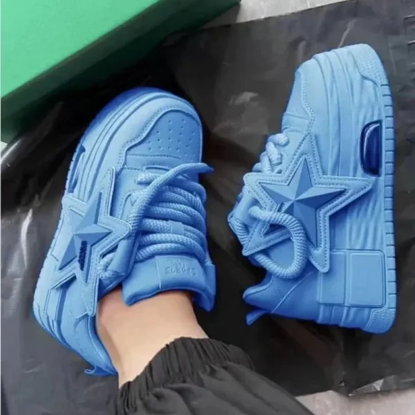 Sneakers con plateau donna 2024 scarpe vulcanizzate di design personalizzate stella della moda autunnale scarpe da skateboard da strada da corsa casual 4