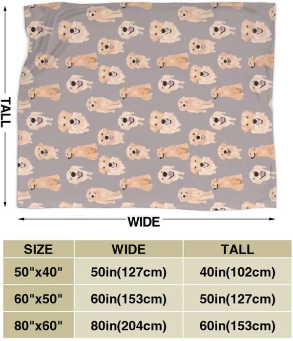Coperta di peluche in pile di flanella Golden Retriever Companion Dog Pet Animal Pattern Throw per divano letto divano aria condizionata coperta 3