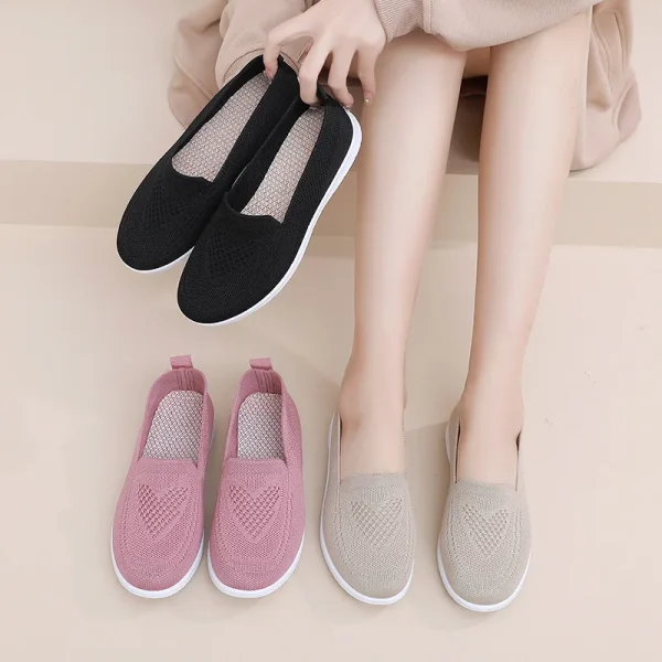 ​ Scarpe da donna Primavera Estate Casual Traspirante Suola grossa Scarpe piatte economiche 2