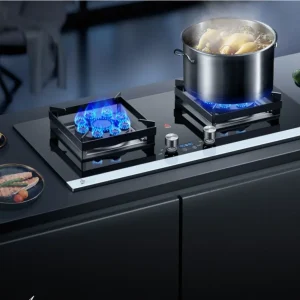 Stufa a gas Chigo Stufa GPL a gas naturale incorporata a doppio fuoco con design incorporato per uso domestico AD 1