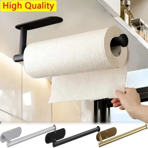 Porta asciugamani di carta da cucina Appendiabiti adesivo per fazzoletti Dispenser di carta igienica Armadietto portaoggetti Porta tovaglioli Accessori per il bagno 1