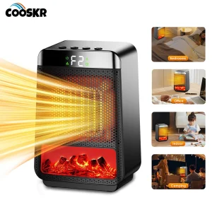 Riscaldatore elettrico portatile per camera da letto Scaldamani corpo domestico Temperatura costante automatica 1500W 3s Riscaldamento rapido PTC Termoventilatore 1