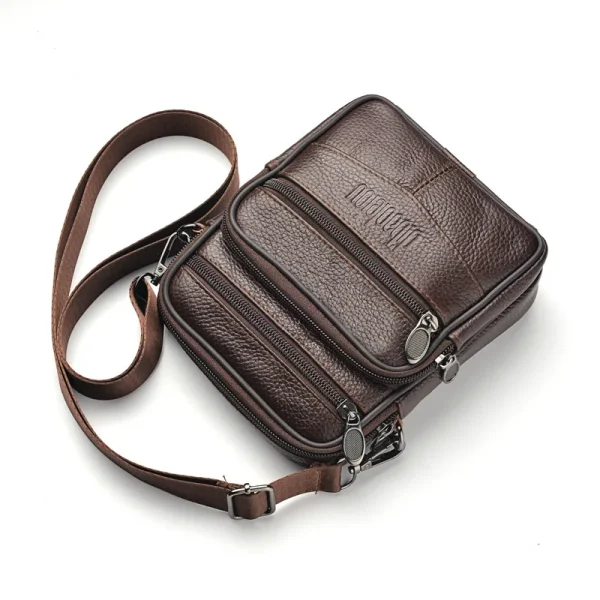 Nuova borsa a tracolla da uomo in vera pelle verticale borsa a tracolla multifunzionale alla moda valigetta borsa a tracolla da viaggio casual 3