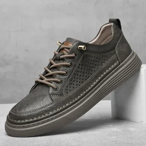 Scarpe Oxford bianche primavera/inverno da uomo in vera pelle da esterno comode scarpe casual traspiranti con suola morbida taglia grande: 36-47 1