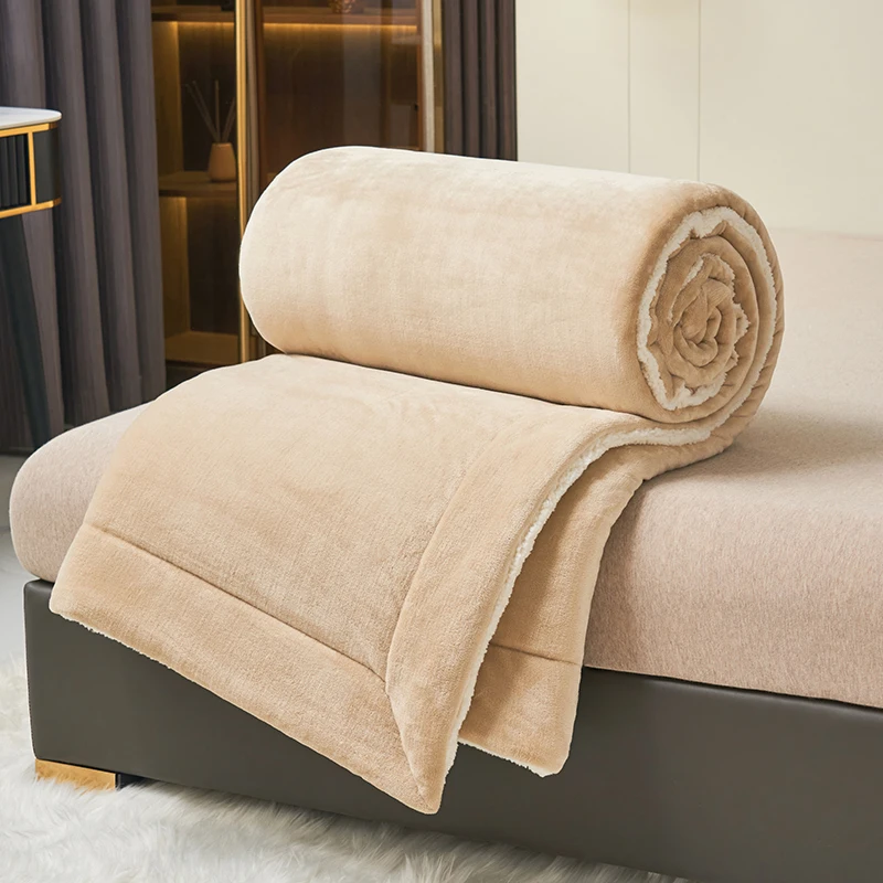 Coperta multifunzionale in finta lana d'agnello Coperte Queen per letti Coperta in pile di latte super morbida e confortevole 5