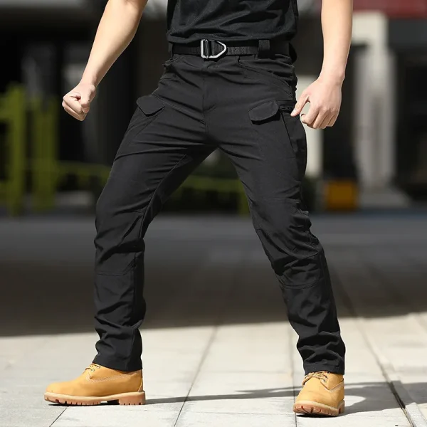 Pantaloni da trekking resistenti all'acqua elasticizzati per esterni primavera-autunno - Pantaloni utili militari tattici mimetici nel deserto resistenti all'usura 3
