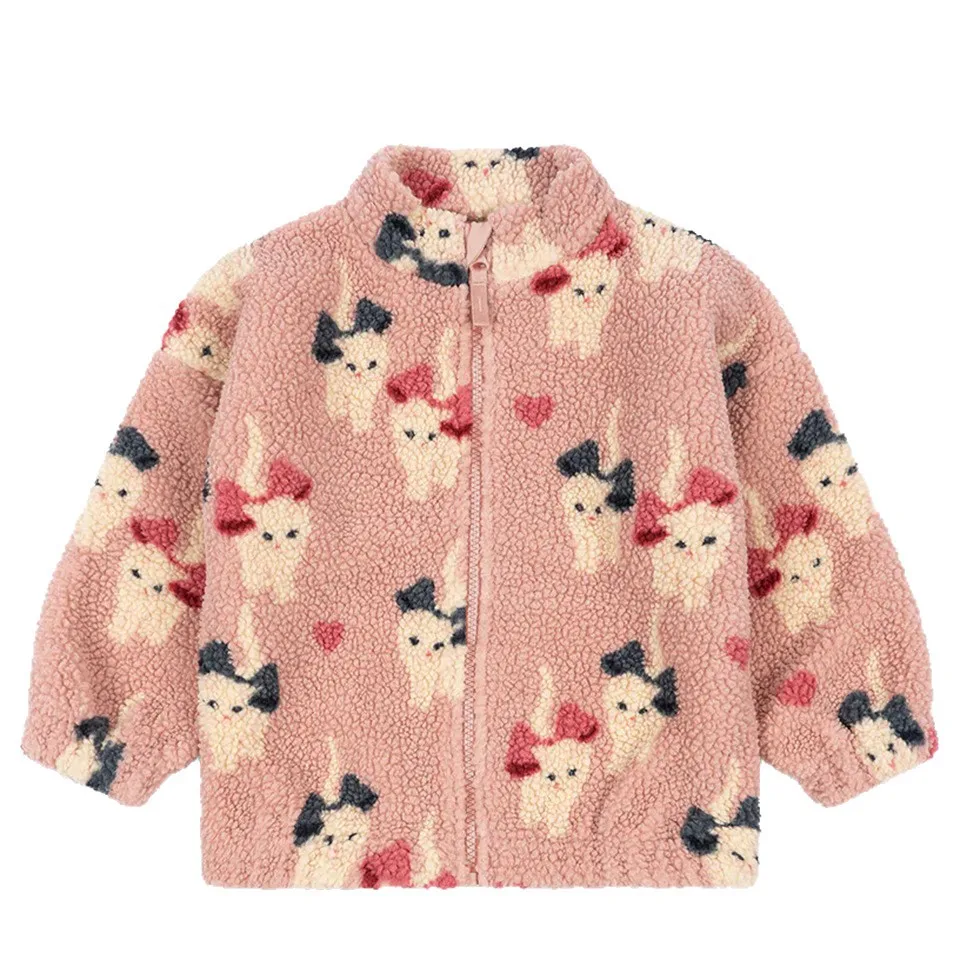 Konges Slojd Inverno Neonate Giacche di lana d'agnello Abbigliamento per bambini Ragazze Cartoon Gattino Swan Beetle Capispalla Ragazzi Cappotti a righe 1-9Y 6