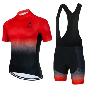 2022 Team SALEXO maglia da Ciclismo set uomo bicicletta manica corta abbigliamento da Ciclismo bici Maillot Ciclismo maglia da Ciclismo pantaloncini con bretelle 1