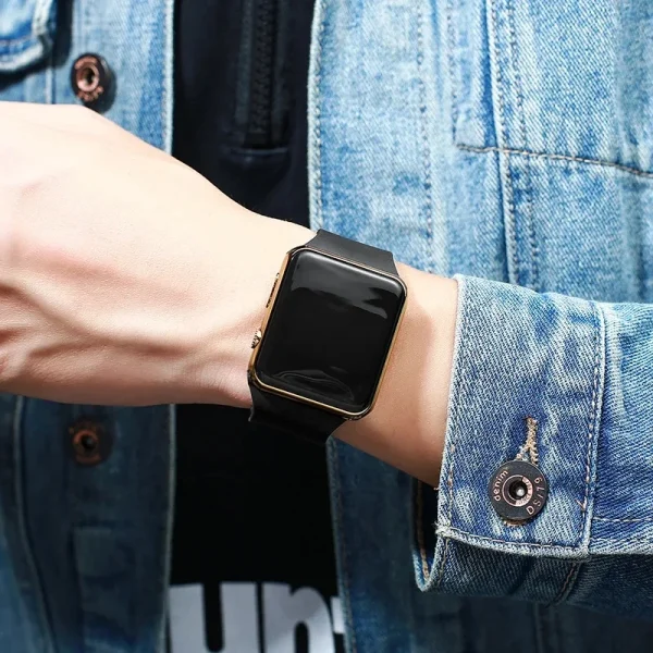 Orologio digitale semplice per uomo donna moda sport LED orologio elettronico cinturino in silicone nero orologio da uomo casual Reloj Hombre 2