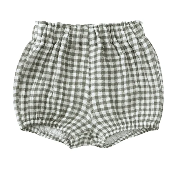 2025 Pantaloncini in cotone organico per vestiti per bambini Pantaloni corti stampati Bloomer per bambini e bambine per neonati Pantaloncini da surf Copri pannolini 4