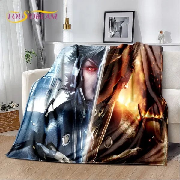 3D Game Metal Gear Solid Cartoon HD Gamer coperta, coperta morbida per la casa camera da letto letto divano Picnic Travel Cover coperta bambini 3