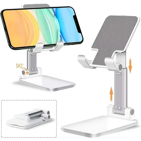 Supporto per telefono cellulare da tavolo Supporto per iPhone IPad Xiaomi Supporto per tablet da tavolo regolabile Supporto per telefono cellulare da tavolo universale 2