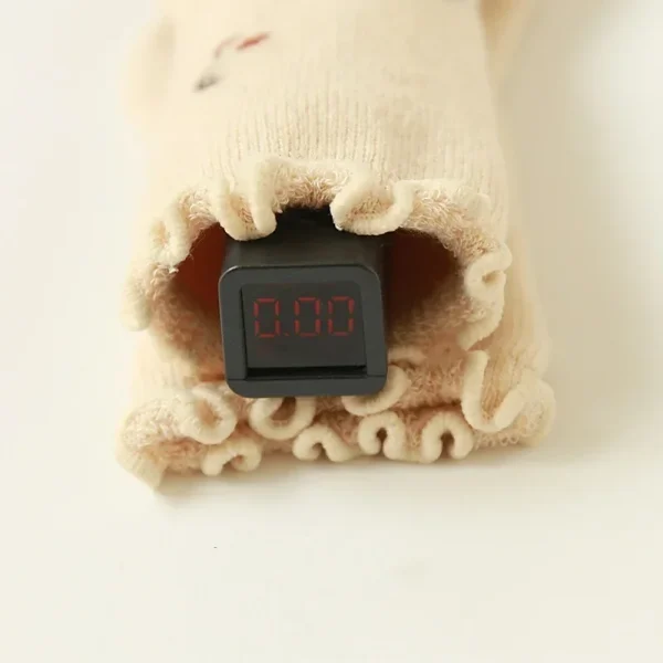 1 paio di calzini spessi in spugna di cotone per neonati per neonati autunno inverno caldi per bambini impugnature antiscivolo calzini retrò calzini anti-freddo 5