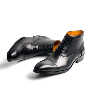 Stivaletti Chelsea di lusso da uomo Designer premium Stringati Stivali da uomo in pelle da uomo d'affari di alta qualità Abbigliamento quotidiano da ufficio 1