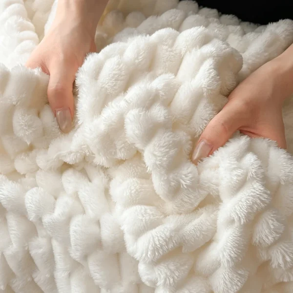 WOSTAR Coperte invernali in caldo pile corallo per letti spessa coperta di flanella scozzese soffice peluche morbida trapunta accogliente lenzuolo termico 150 2