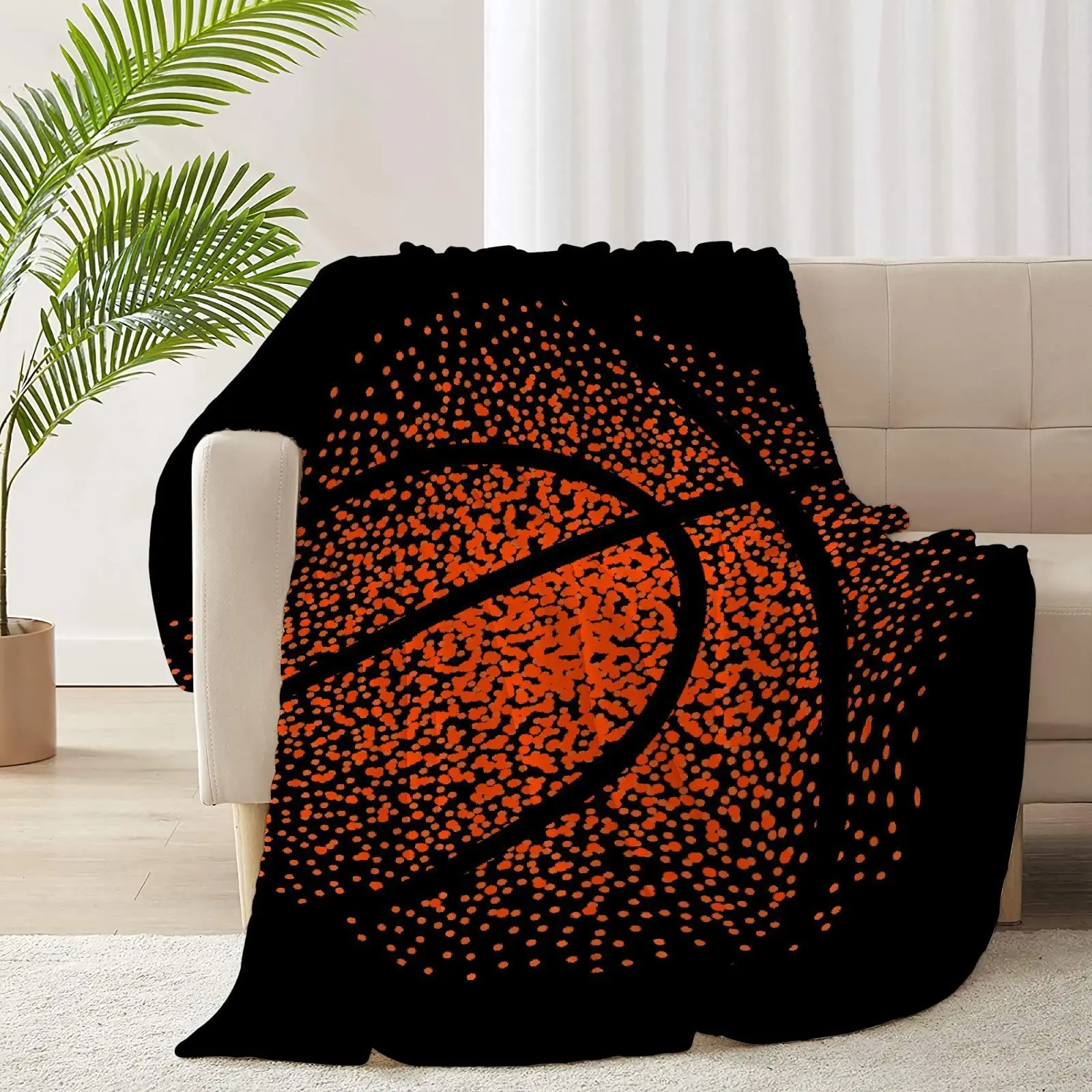 Collezione di modelli di basket Coperta stampata per divano letto Viaggi Campeggio Soggiorno Coperta condizionata per ufficio 4