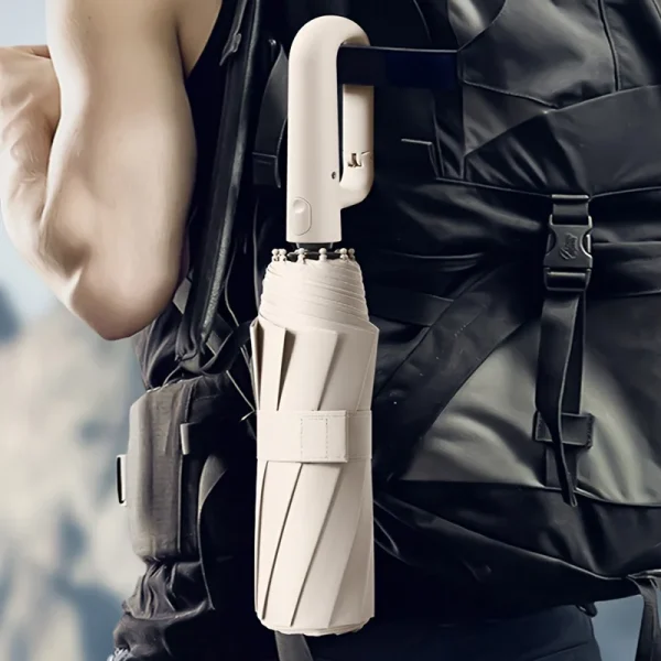 Ombrello Xiaomi 30 ossa ombrello pieghevole automatico rinforzato resistente al vento manico con fibbia grande resistente al vento e all'acqua 4