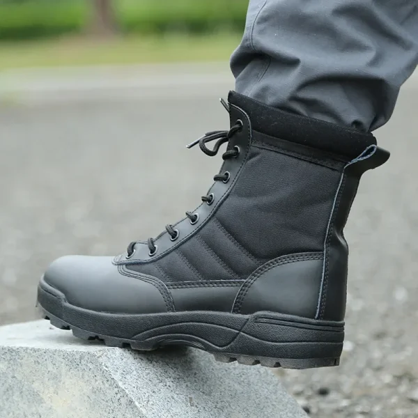 Stivali tattici Stivali da uomo Stivali da combattimento nel deserto delle forze speciali Stivali da trekking all'aperto Scarpe alla caviglia Scarpe da lavoro antinfortunistiche da uomo 3