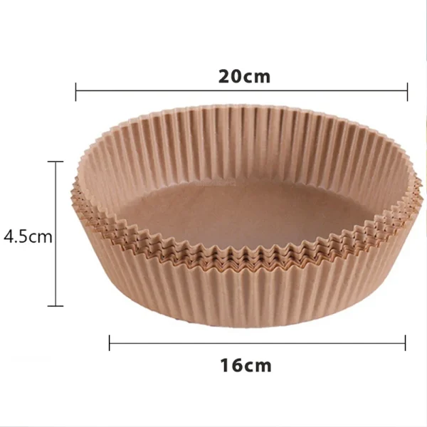 50/100 Pz Friggitrice Ad Aria Carta Usa E Getta Antiaderente Airfryer Carte Da Forno Rotonde Friggitrice Ad Aria Fodere di Carta Accessori Da Cucina di Carta 6