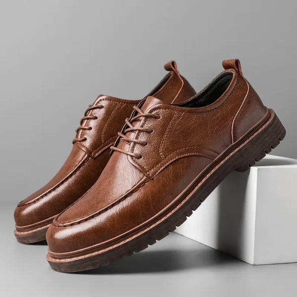Autunno nuove scarpe da uomo scarpe casual brogue scarpe da uomo in vera pelle stivali da lavoro sneakers casual da lavoro 4