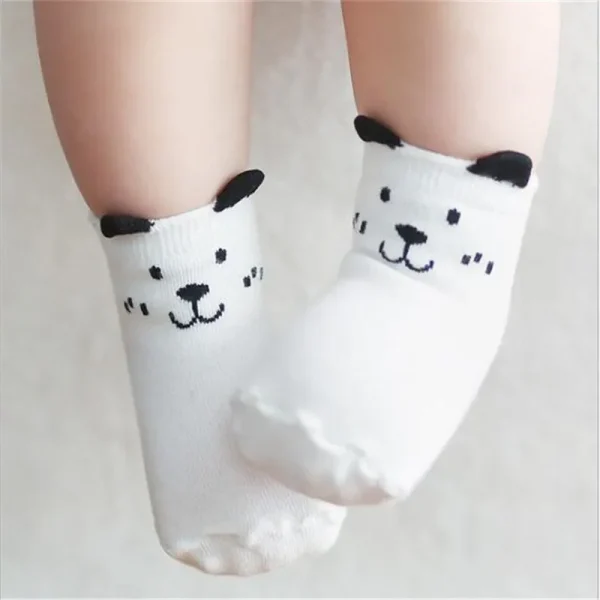 Primavera Autunno Inverno Bambino Sveglio Del Fumetto Calzini e Calzettoni Appena Nato Del Bambino Del Cotone Delle Ragazze Dei Ragazzi Del Bambino Asimmetria Anti-slip Calzini e Calzettoni per 0 -24 mesi 3