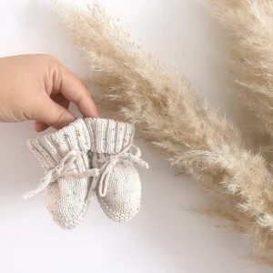 Inverno carino neonato stivaletti neutri 100% cotone lavorato a maglia calzini caldi per bambini Unisex scarpe per bambini regalo doccia 1