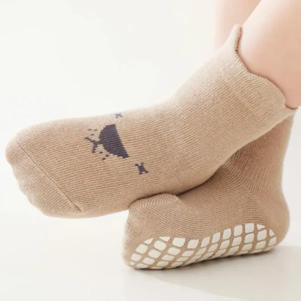 Simpatico cartone animato Primavera Autunno Calzini da pavimento in cotone per bambini Bambino Ragazzi Ragazze Cartoon Calzini antiscivolo per interni Accessori per bambini 1-5 anni 3