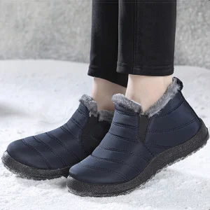 Stivali da donna 2025 Stivaletti per donna Scarpe invernali Stivali da neve impermeabili Botas Mujer Stivali di pelliccia leggeri Botines invernali Donna 1