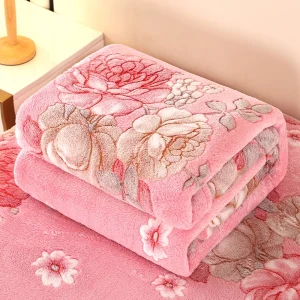 Bonenjoy 1pc Coperta Copriletto stile floreale Coperta in pile Plaid Scialle da viaggio Divano Pisolino Coperte Lenzuolo per la casa manta 1