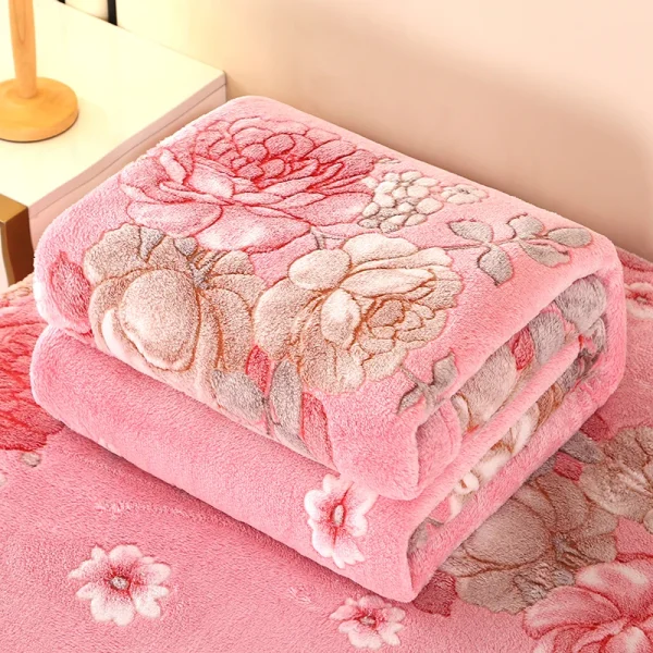 Bonenjoy 1pc Coperta Copriletto stile floreale Coperta in pile Plaid Scialle da viaggio Divano Pisolino Coperte Lenzuolo per la casa manta 1