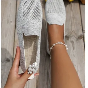 Primavera Autunno Nuove scarpe in rete Mocassini quadrati tinta unita Appartamenti da donna Scarpe da balletto con fondo morbido Calzature casual da barca antiscivolo Mujer 1