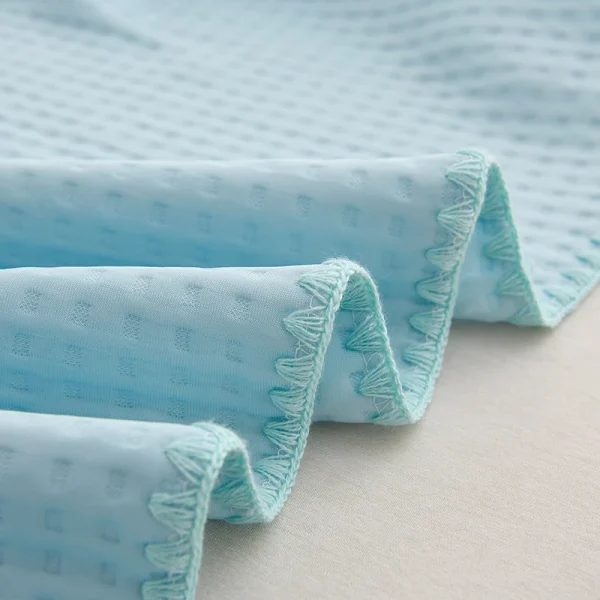 Trapunta estiva in seta di ghiaccio scozzese waffle Doppio lato Piumino in seta per aria condizionata con sensazione di freschezza Coperta rinfrescante traspirante delicata sulla pelle 5