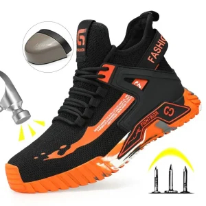 Scarpe antinfortunistiche alte da uomo Scarpe da lavoro con punta in acciaio Scarpe antinfortunistiche antiforatura da uomo Stivali antinfortunistici da lavoro da donna Scarpe indistruttibili da uomo 1