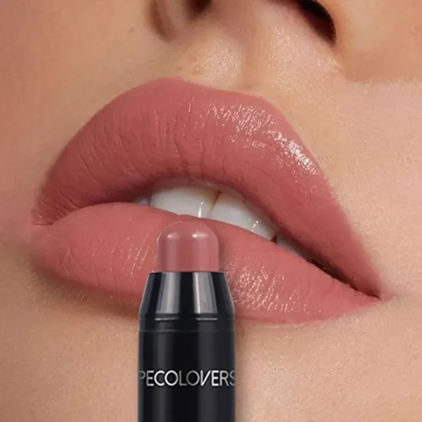 Matita per rossetto opaco Impermeabile a lunga durata Tazza antiaderente Tinta per labbra Tinta cosmetica Penna per rossetto nudo Trucco Maquillage 3