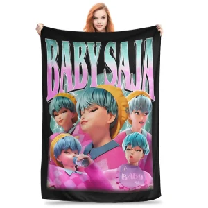 Saja Boys Team Coperta in pile stile retrò anni '80 Kpop Demon Hunters Coperta morbida multifunzione per copriletto esterno domestico 1