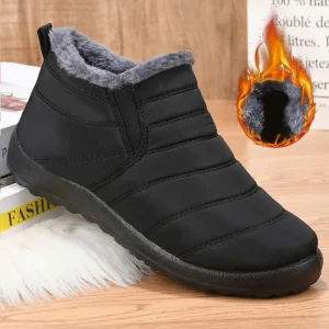 Stivali da donna con piattaforma da neve Scarpe punk da donna Slip On Scarpe Stivaletti morbidi da donna Mantieni calde scarpe invernali in pelliccia da donna Botas Mujer 1