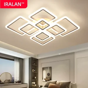 Lampada a sospensione a soffitto quadrata semplice Lampadario moderno a soffitto in acrilico Decorazione domestica Illuminazione lustre Lampada da tavolo da pranzo 1