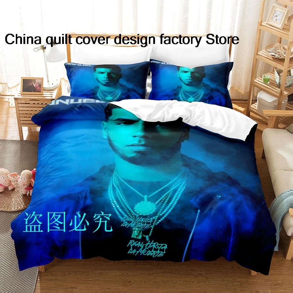 Rapper Anuel AA printed Bedding Sets exquisite bed supplies set duvet cover bed comforter set bedding set luxury birthday gift 1