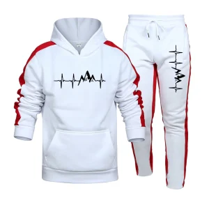 Autunno Inverno Vendita calda Uomo Nuovo set di tute Felpe con cappuccio Felpa e pantaloni sportivi Set da jogging sportivo casual da uomo di alta qualità 1