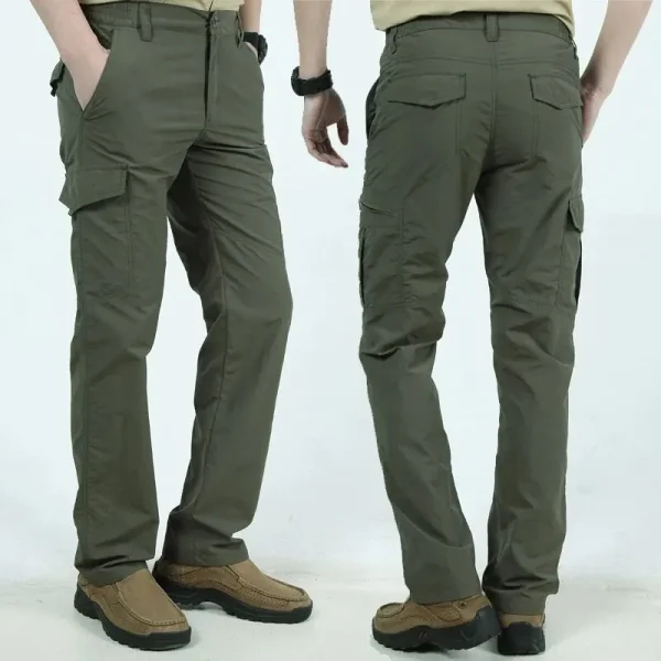 Pantaloni tattici militari Cargo da uomo Pantaloni impermeabili Pantaloni casual Pantaloni da lavoro multitasche resistenti all'usura da uomo 2
