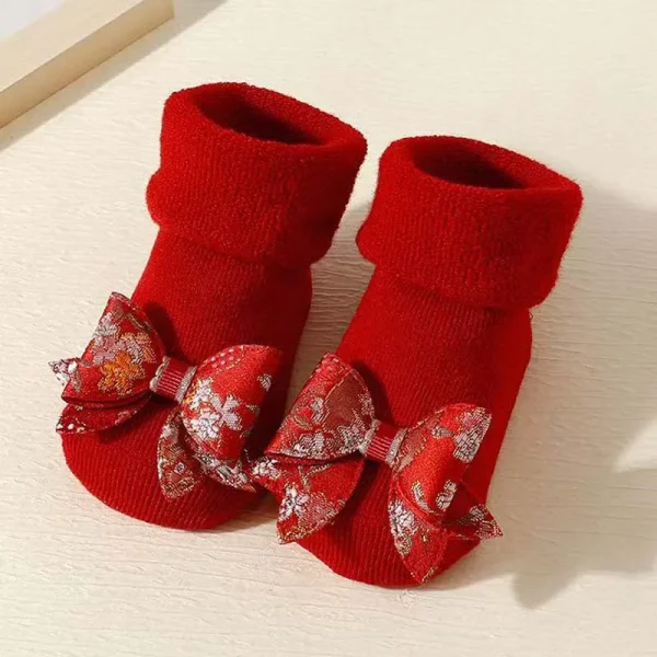 Nuovi calzini rossi per bambini autunno/inverno 4