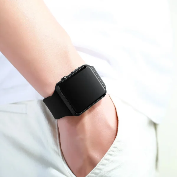 Orologio digitale semplice per uomo donna moda sport LED orologio elettronico cinturino in silicone nero orologio da uomo casual Reloj Hombre 4