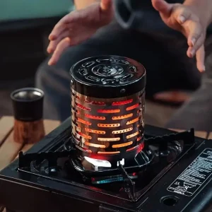 Copertura per riscaldamento portatile per esterni Stufe per riscaldatore a gas Mini tappo per riscaldatore Stufa per riscaldatore a infrarossi da campeggio Bruciatore per forno a gas in acciaio inossidabile 1