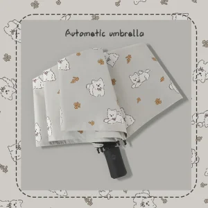 Ins Wind Simpatico ombrellone, pioggia e pioggia da donna Ombrellone parasole completamente automatico a doppio uso, protezione solare e protezione UV 1