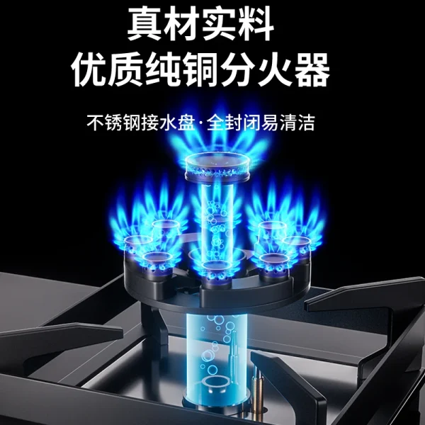 Piano cottura GPL a gas naturale per uso domestico a risparmio energetico a doppio fuoco Royalstar AG 4