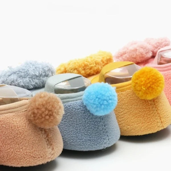 Pantofole per bambini calde invernali Scarpe per calzini da pavimento in peluche per bambini Ragazzi Ragazza Bambini Scarpe da passeggio morbide antiscivolo Scarpe per bambini per la casa al coperto 5