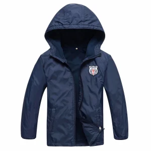 Ragazzi giacca in pile polare Sport cappotto per bambini felpa con cappuccio a due piani giacche a vento impermeabili giacche per bambini 3-12Y primavera autunno inverno 1